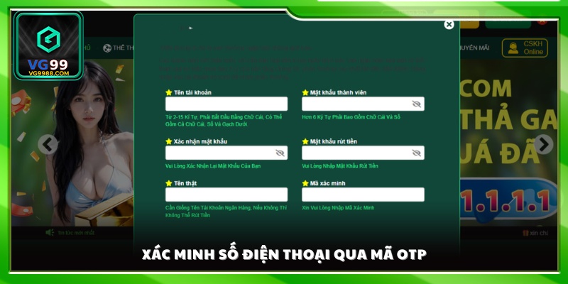 Kiểm tra số điện thoại bằng mã xác thực OTP