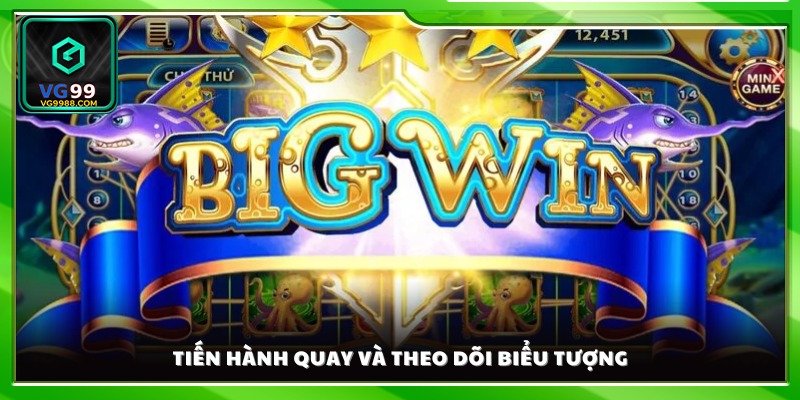 Nhấn nút quay và quan sát các biểu tượng 